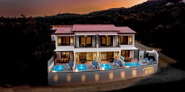 Front of property – evening/night