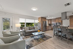 The living space.  Living room and kitchen