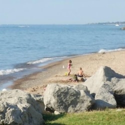 Private beach