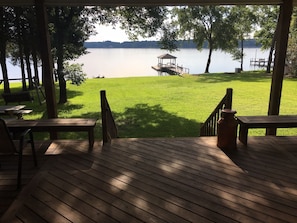 Your waterfront view from the covered deck