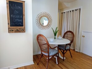 Perfect little beachy table and chairs