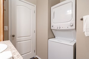 Washer and Dryer in Bathroom