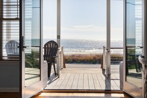 Ocean view from the front of the home, just steps away form the beach