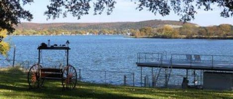 View of the lake from the patio