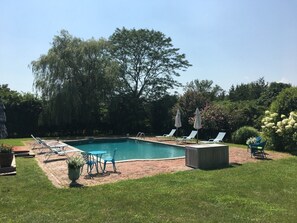 New resurfaced gunite pool