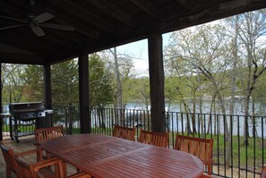 lake view out on your deck.