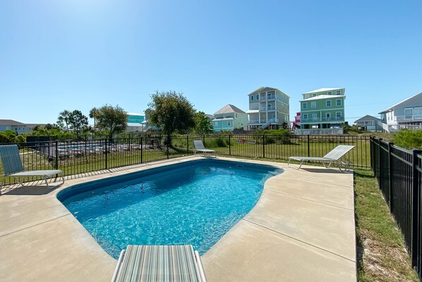 Outdoor pool shared only with the other side of the duplex