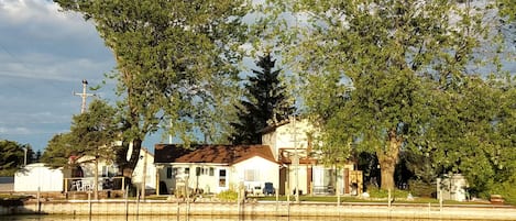 AuSable River view of Suites C, B, A.