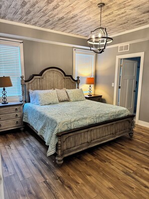 Master bedroom with king size bed