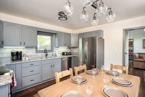 Kitchen and dining table