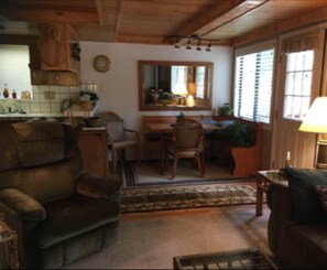 The dining room is where we spend a lot of our time (feasting or playing cards)!