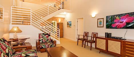 Living Room & Upstairs Open Loft