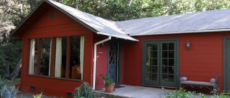 Front view of the Red House from Refugio Road...