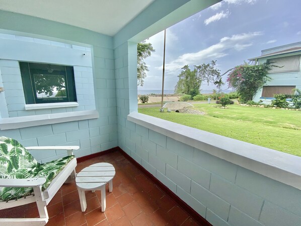 Picture perfect view of the beach from your downstairs patio