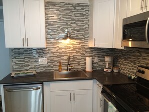 We love the tile work and Edison lights