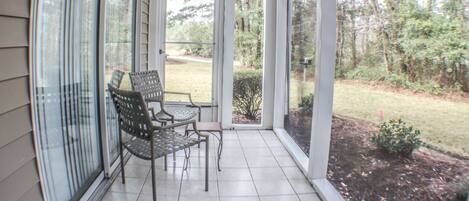 Patio view from master bedroom