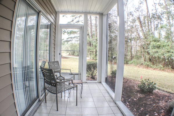 Patio view from master bedroom