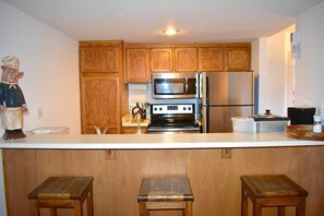 Open kitchen to living area