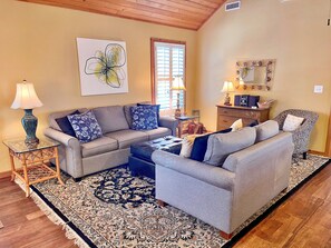 Living Area with TVDVD, Deck Access