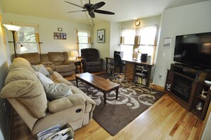 Living Area with TVDVD, Porch Access