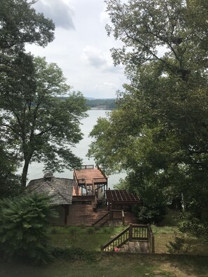 View of river from screened porch