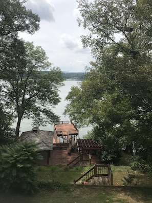 View of river from screened porch