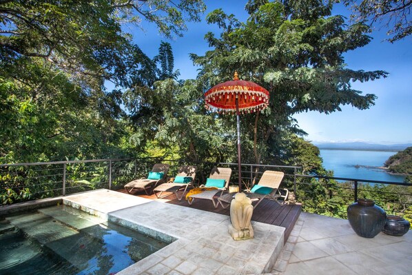 This villa is beautifully decorated with unique pieces from Bali.