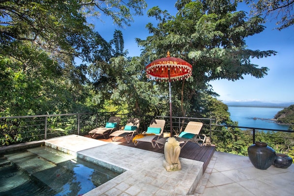 This villa is beautifully decorated with unique pieces from Bali.