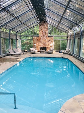 In door pool, just ask for passes. Can be heated for additional cost