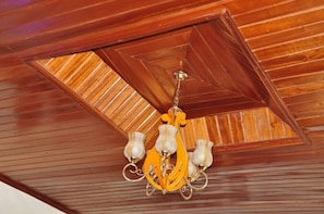 ceiling covered with mahogany
