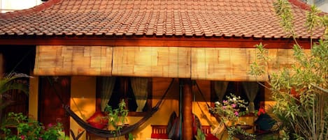 Puri Sayang has two rooms that are side by side and suitable for up to 5 guests