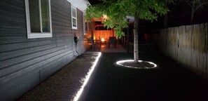 Outdoor lighting in back yard for your security and enjoyment.