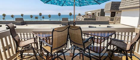 White water Ocean and Pier Views
from Upstairs Balcony off Master Bedroom