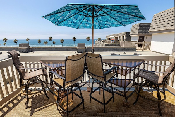 White water Ocean and Pier Views
from Upstairs Balcony off Master Bedroom