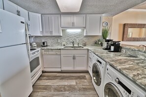 Fully stocked kitchen