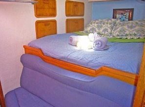 Our Forward cabins with queen sized beds
