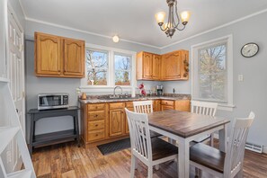 Get a taste of home cooking in this cozy kitchen.