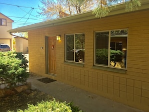 End unit and private entrance.