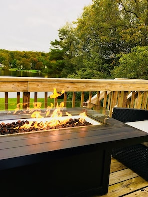 Firepit on Master Suite deck 