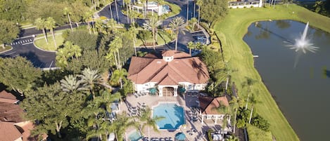 Resort's Clubhouse and pool by the clubhouse