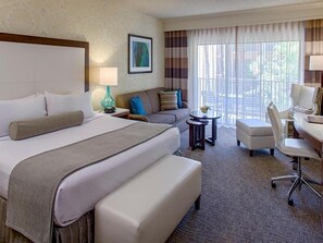 Unit with a King bed, sleeper sofa, mini-fridge and microwave
