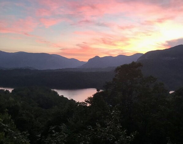 Enjoy the fabulous mountain views and view of Lake Lure