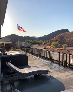 Front patio view AMAZING Mountain views and river views 
