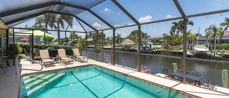 Heated pool on Canal