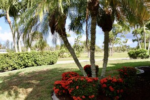 Privacy and professionally maintained landscaping. 