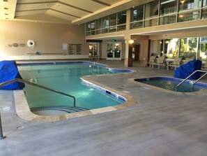 There is a swimming pool, and it is heated!