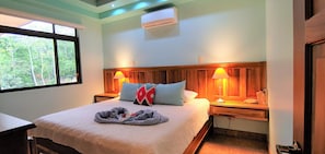 Bedroom with King Bed, AC, Ceiling Fan