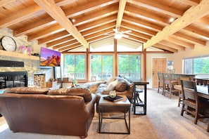 Living room with plenty of seating for all of our guests