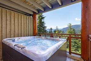 Private hot tub on lower level deck