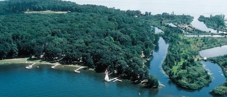 Aerial view of Samara Point on Gull Lake.